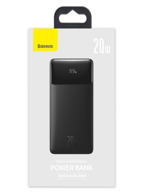 внешний аккумулятор Baseus Bipow Digital Display Power bank 30000mAh 20W black
