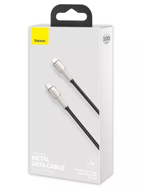 кабель передачи данных Baseus Cafule Series Metal Data Cable Type-C to iP PD 20W 1m black