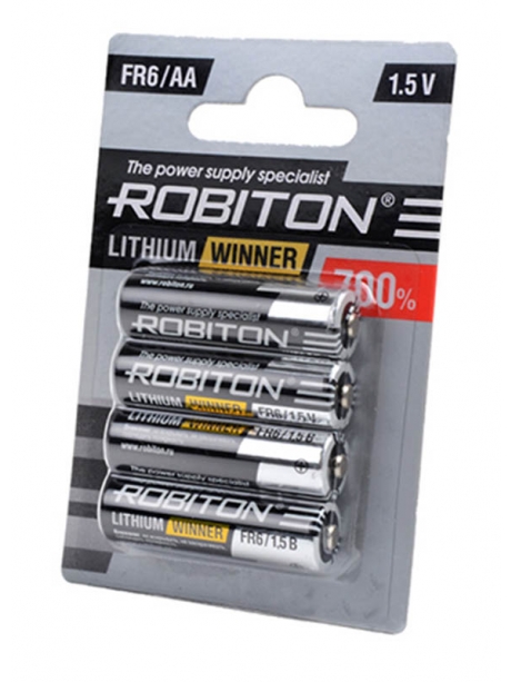 литиевые батарейки (4 шт.) Robiton WINNER R-FR6/AA-BL4 
