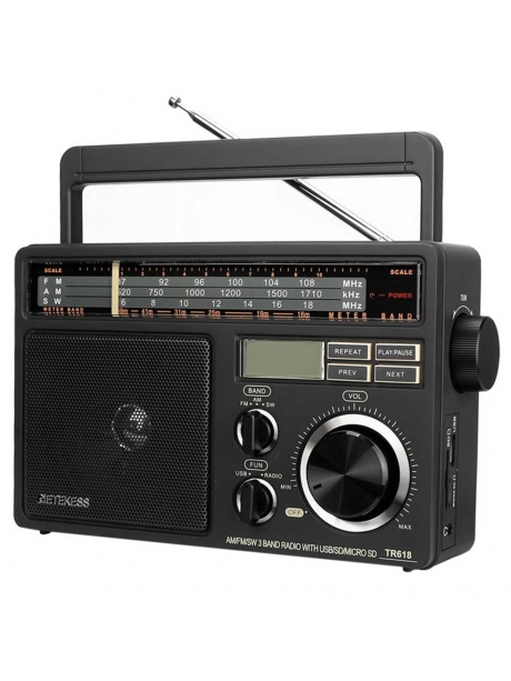 Переносной радиоприемник с MP3 плеером Retekess TR618 