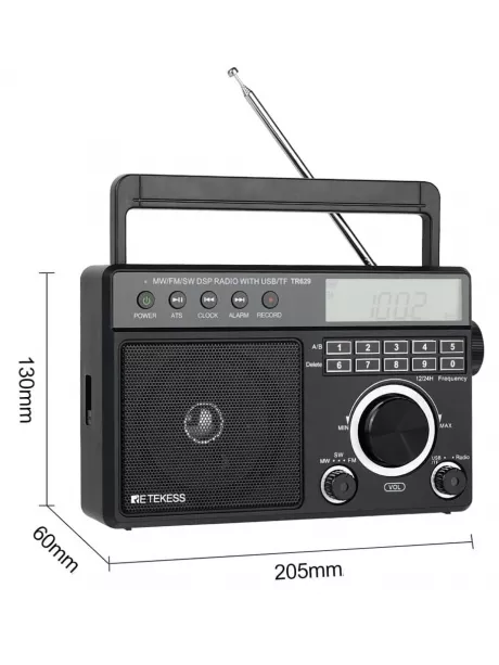 Переносной радиоприемник с MP3 плеером Retekess TR629 