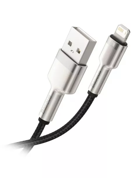 кабель передачи данных Baseus Cafule Series Metal Data Cable USB to IP 2.4A 1m black