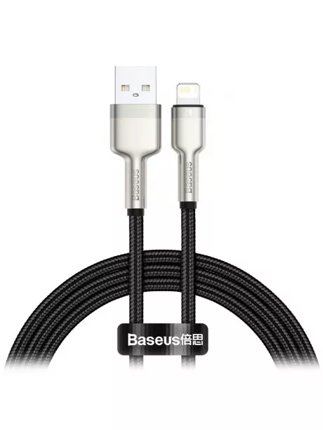 кабель передачи данных Baseus Cafule Series Metal Data Cable USB to IP 2.4A 1m black