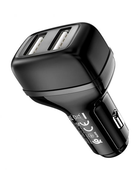 автомобильное зарядное устройство Hoco Z36 Leader 2USB 2.4A black