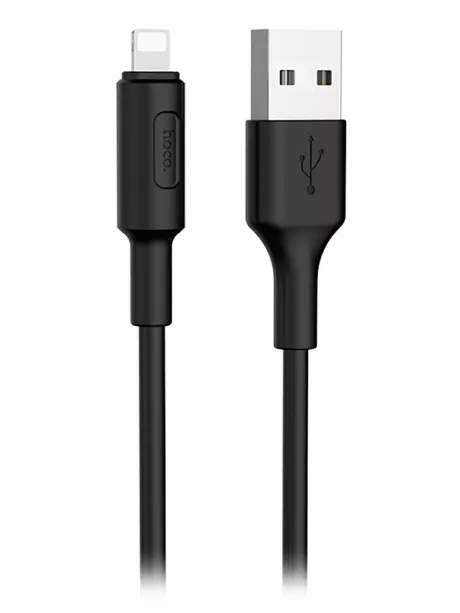 кабель передачи данных Hoco X25 Soarer lightning 1m black