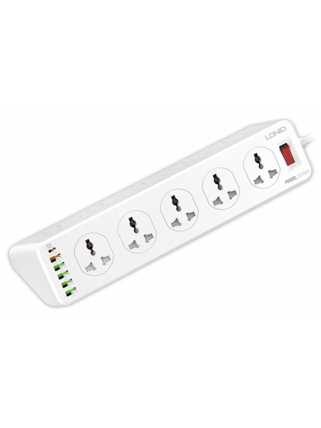 сетевой фильтр LDNIO SC10610 5USB*1TypeC*10 розеток 2м white