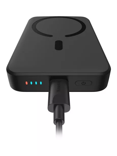 внешний аккумулятор c магнитной зарядкой iPhone Baseus Magnetic Mini Wireless Fast Charge Power Bank 10000mAh 20W black