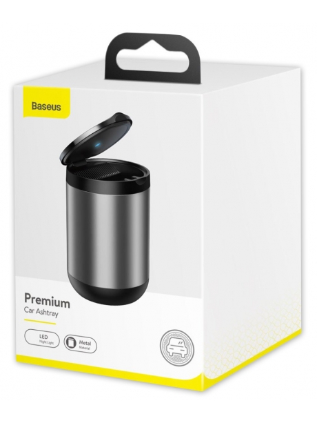 автомобильная пепельница с подсветкой Baseus Premium Car Ashtray dark gray