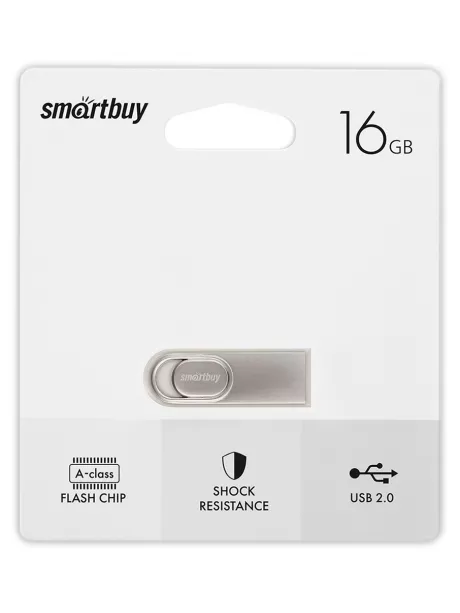 флешка USB SmartBuy M3 Metal 16Gb silver
