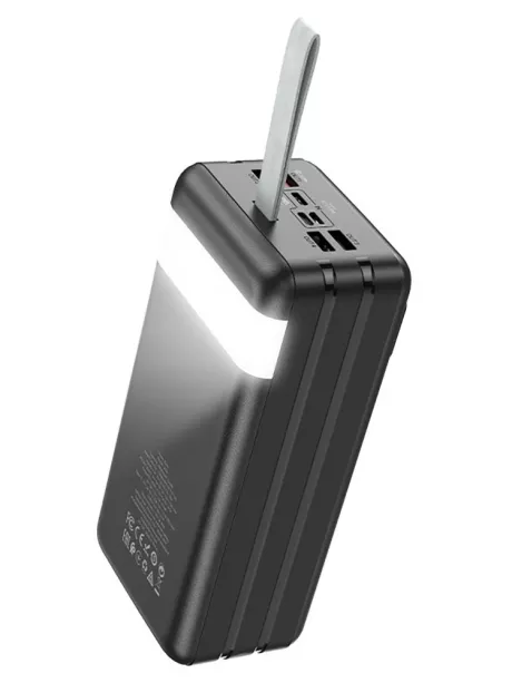 внешний аккумулятор со светильником Hoco J86B Electric 22.5W fully compatible power bank(60000mAh) black