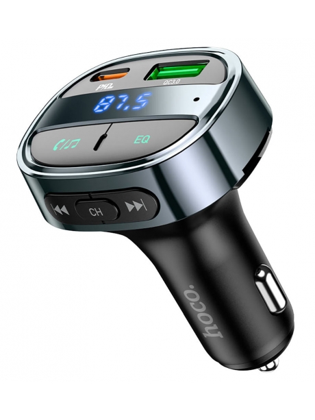 автомобильная зарядка с bluetooth FM передатчиком Hoco E70 PD30W+QC3.0 car BT FM transmitter magic night