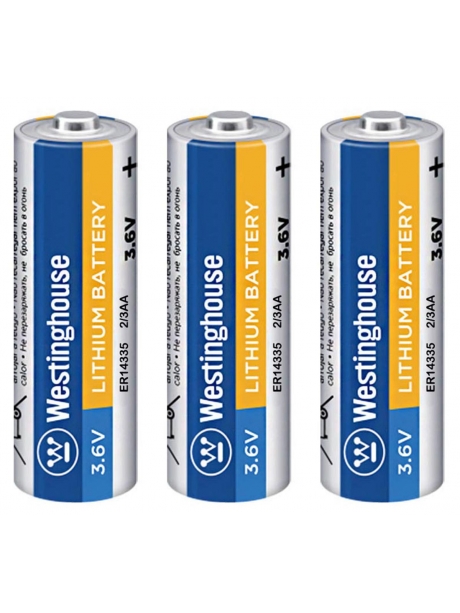 литиевые батарейки 3.6V Westinghouse ER 14335 (2/3AA) 3шт. 