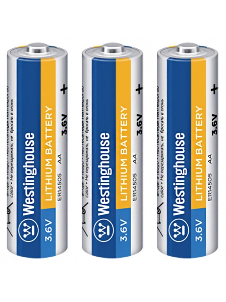 литиевые батарейки 3.6 В Westinghouse ER 14505 (AA) 3шт. 