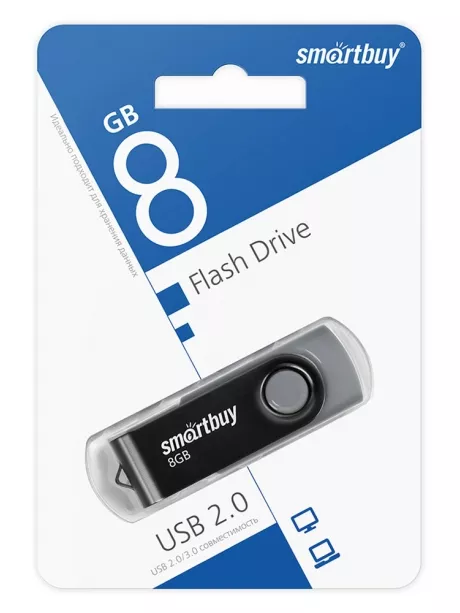 флешка USB SmartBuy Twist 8GB black