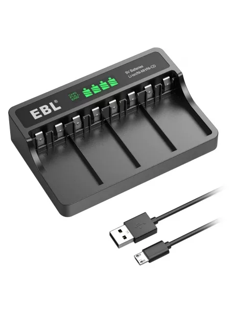 зарядное устройство для аккумуляторов 9V EBL TB-6715 (M7015) черный