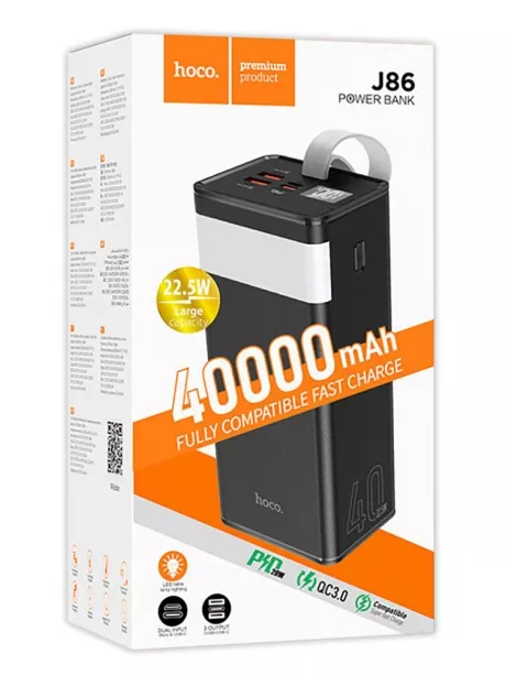 внешний аккумулятор Hoco J86 Powermaster 22.5W fully compatible power bank(40000mAh) black