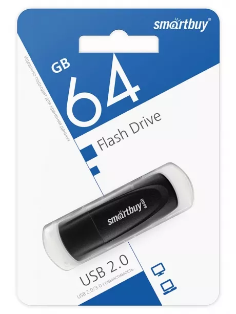 флешка USB SmartBuy Scout 64GB black
