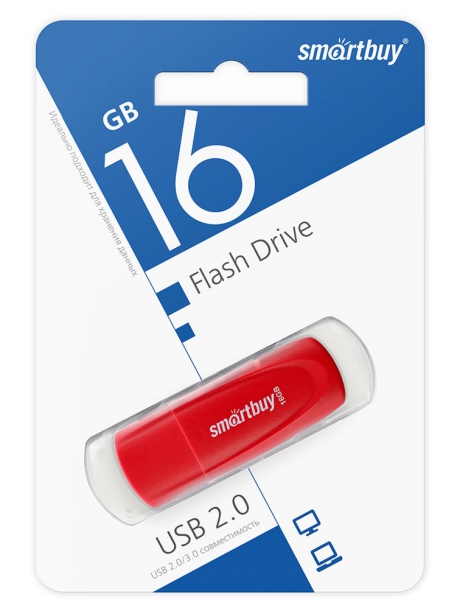 флешка USB SmartBuy Scout 16GB red