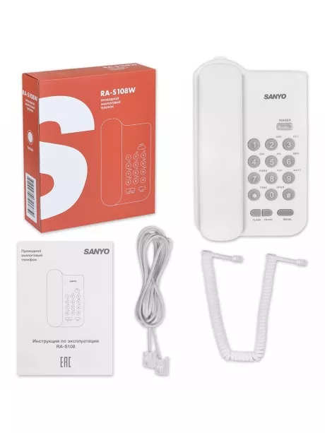 телефонный аппарат стационарный Sanyo RA-S108 white