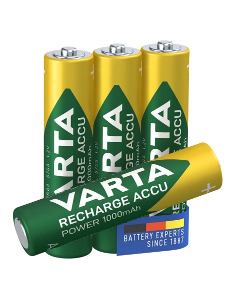 аккумуляторы Varta 1000 mAh R03/AAA R2U-4BL 