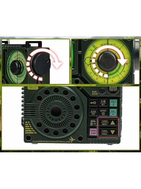 портативный цифровой радиоприемник Retekess TR112 green