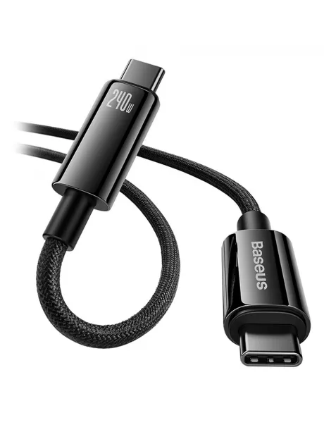 кабель для быстрой зарядки Baseus Tungsten Gold Fast Charging Data Cable Type-C to Type-C 240W 1m black