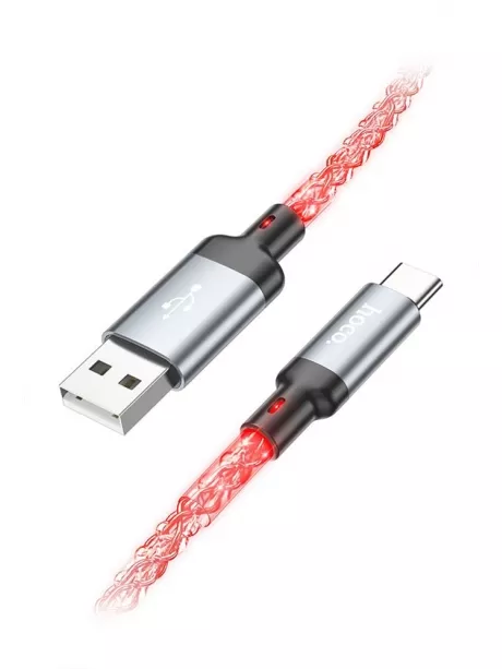 кабель для зарядки Hoco U112 Shine charging data cable for Type-C gray