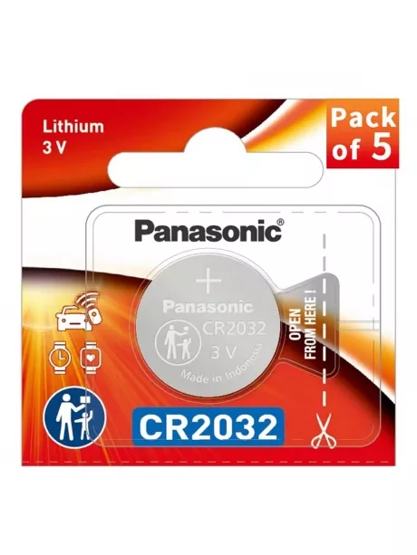 литиевая батарейка Panasonic CR2032-5BL 