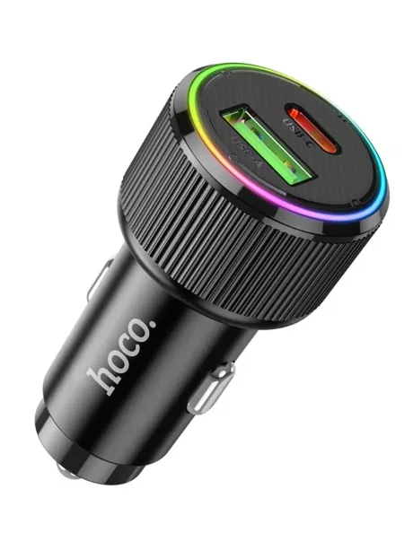 зарядка для телефона в машину с Power Delivery Hoco NZ14A Guerrero PD20W+QC3.0 car charger black