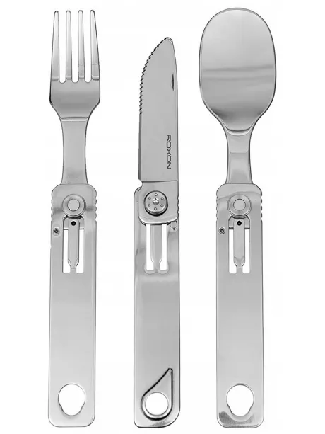 походный мультитул (ложка, вилка и нож) Roxon C1 ( C1S ) silver