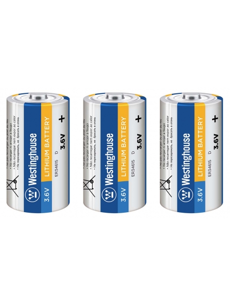 литиевые батарейки Westinghouse ER 34615 (D) 3шт. 