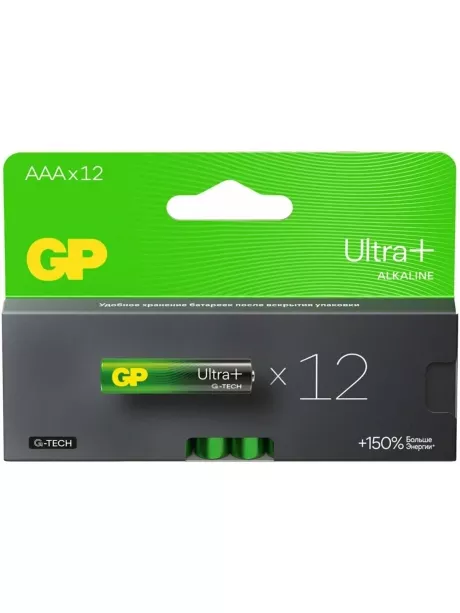 мизинчиковая батарейка GP Ultra Plus G-tech LR03/AAA-12BL 