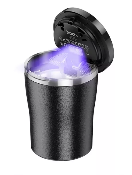 контейнер для мусора Hoco ZP9 Solar car ashtray black