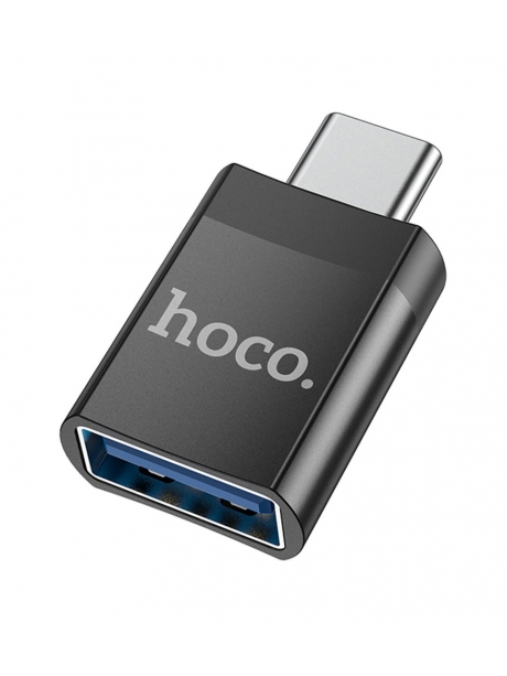 OTG адаптер Hoco UA17 Type-C male to USB female USB3.0 black
