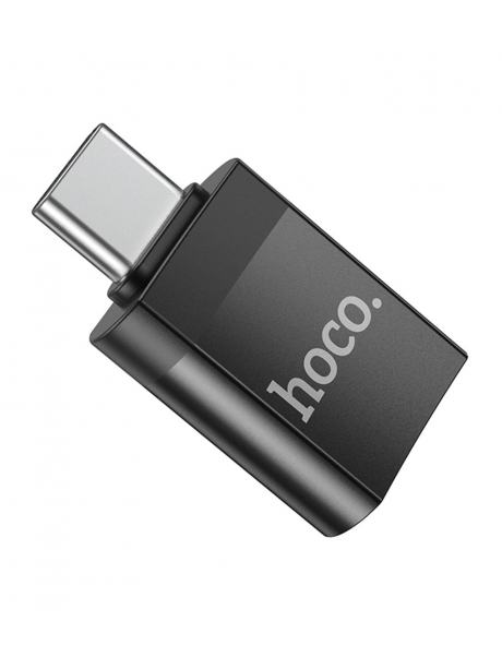 OTG адаптер Hoco UA17 Type-C male to USB female USB3.0 black