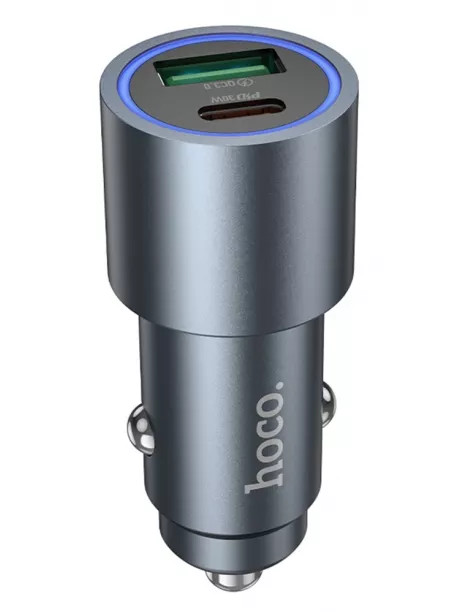 быстрая зарядка для телефона в машину Hoco Z60 Bloom 48W dual-port PD30W+QC3.0 multi-protocol black