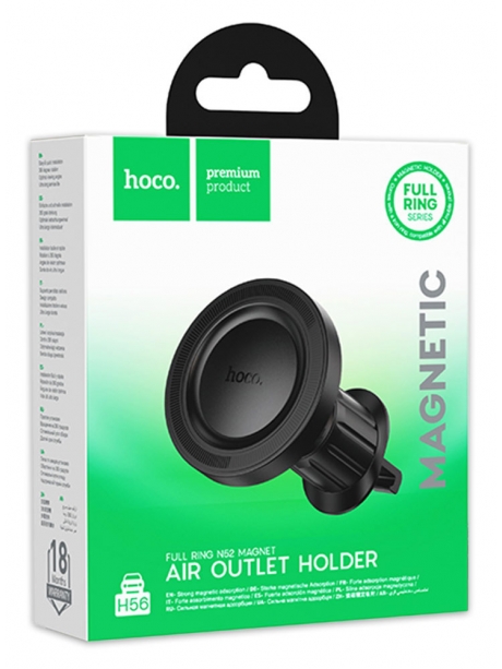 магнитный держатель для MagSafe Hoco H56 Show ring magnetic car holder (air outlet) black