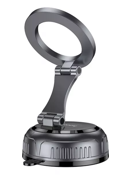 магнитный держатель MagSafe Hoco H92 High vacuum suction cup magnetic holder(universal) black/metal gray
