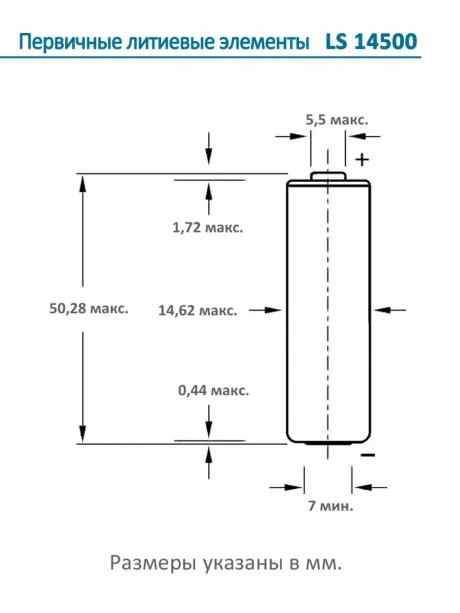 батарейка Saft LS 14500 (AA) 150шт. 