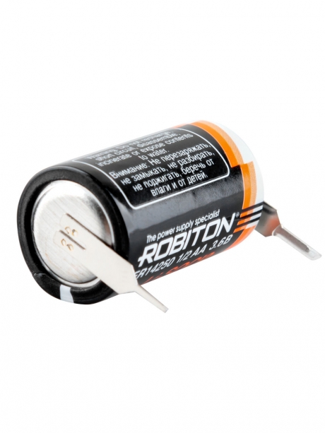 батарейка литиевая Robiton ER 14250-P1M1 со штырьковыми выводами под пайку 