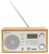 Стационарный радиоприёмник с Bluetooth и USB - БЗРП РП-320 дерево светлое/серебристый