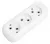 тройник электрический MAKEL MIMOZA на 3 гнезда б/з 10032 белый