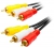 кабель межблочный ATcom 3xRCA-&gt;3xRCA 1.0m (M/M) 