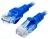 патч-корд ATcom UTP, 0.5 m, литой, RJ45, Cat.5e синий