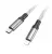 кабель для быстрой зарядки iPhone Hoco U112 Shine PD charging data cable for iP gray