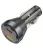 зарядка для телефона в машину Hoco NZ12B Unimpeded PD48W(1C1A) car charger with digital display transparent black