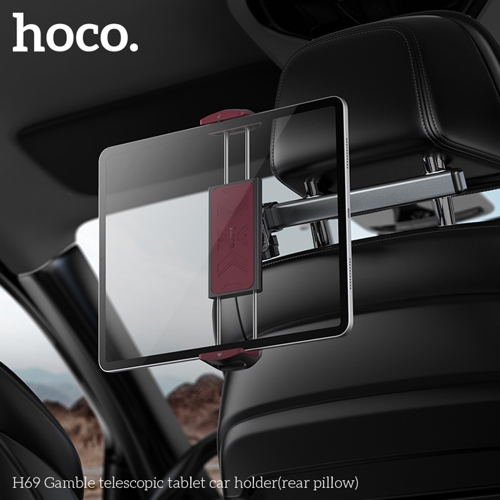 держатель Hoco H69 Gamble telescopic tablet car holder (rear pillow)