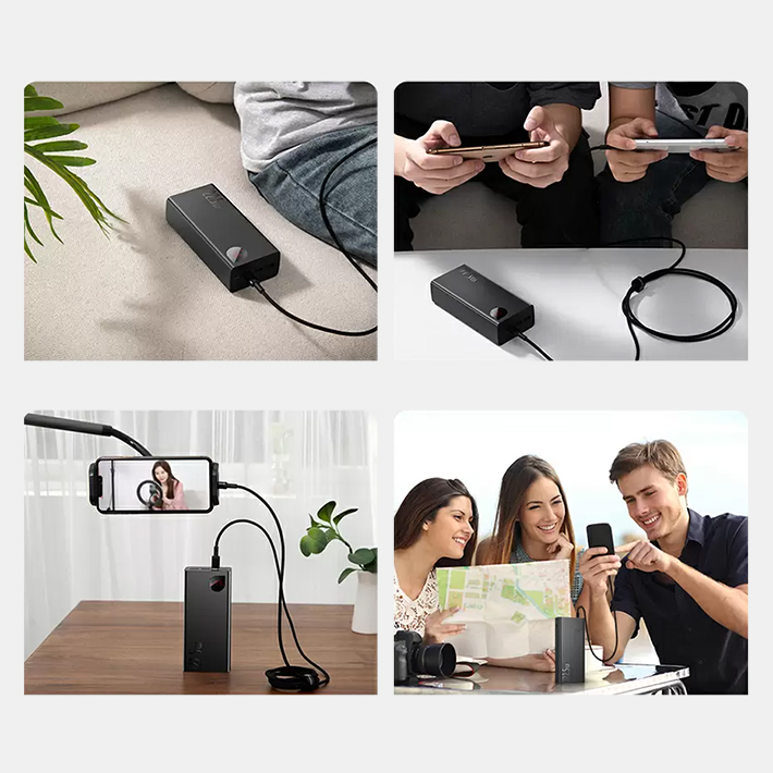 внешний аккумулятор Baseus Adaman Metal Digital Display QC Power Bank 22.5W 30000mAh