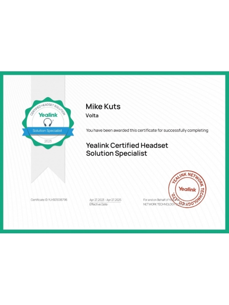 Профессиональная беспроводная DECT гарнитура Yealink WH66 Mono UC 