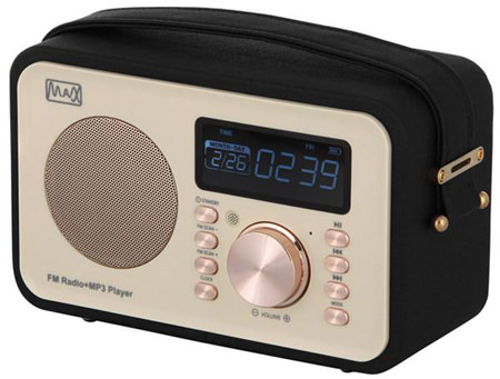 Аккумуляторный радиоприемник с MP3 MAX МR-350 золото